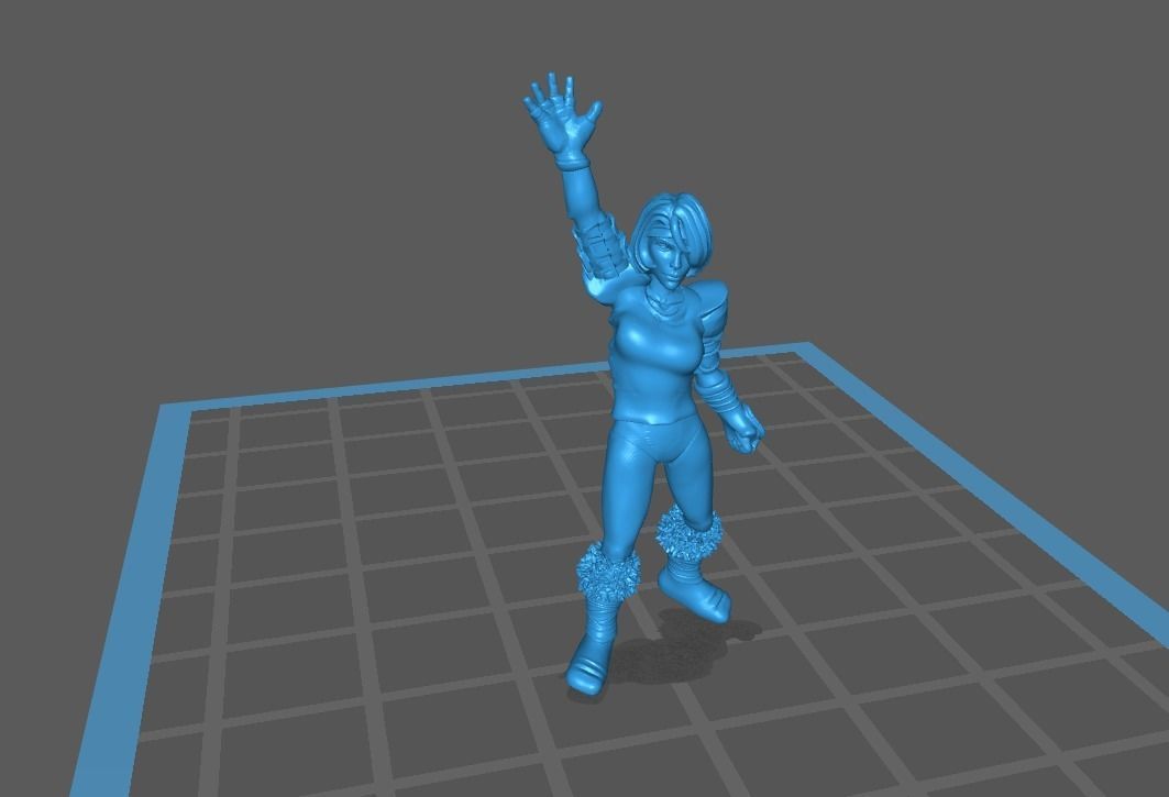 Fantasy Football Female complete team 01 3D print model_8