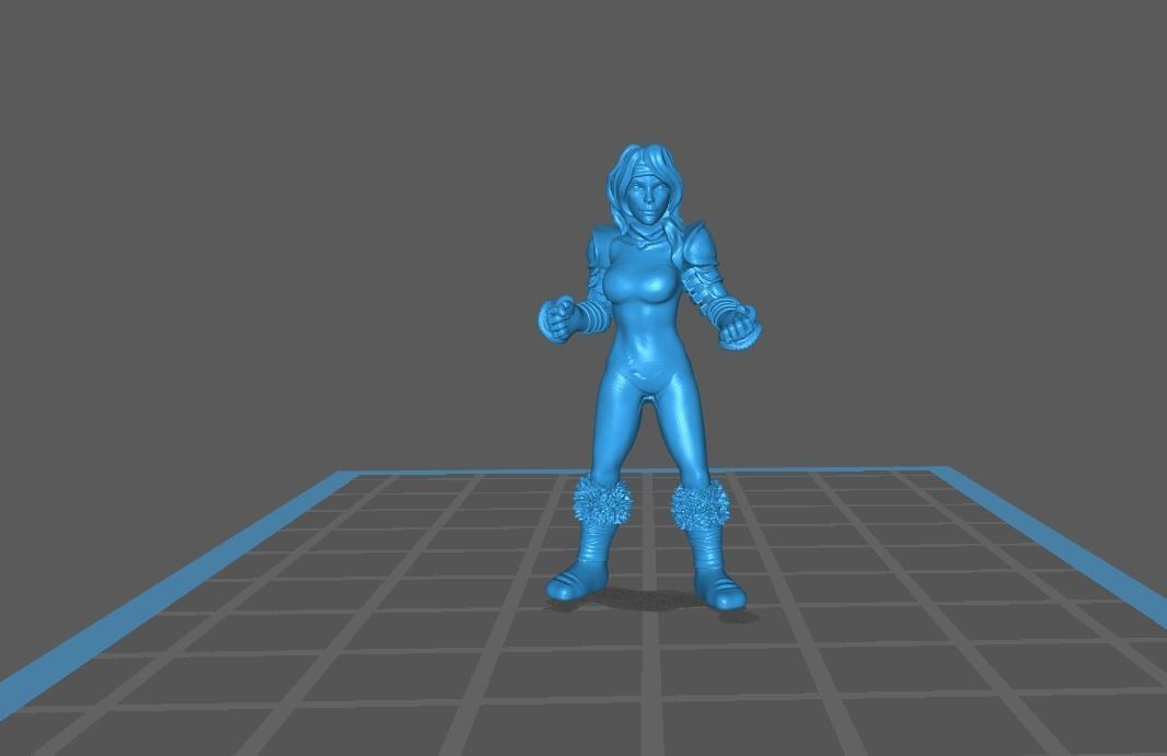 Fantasy Football Female complete team 01 3D print model_11