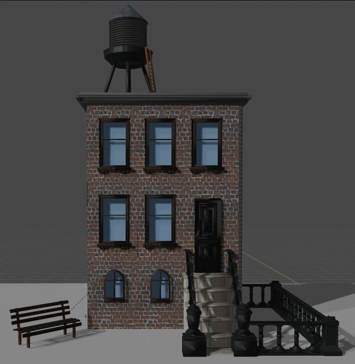A house in the classic style of the city of New York 3D model_7