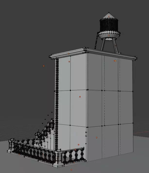 A house in the classic style of the city of New York 3D model_0