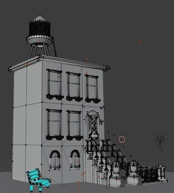 A house in the classic style of the city of New York 3D model_4