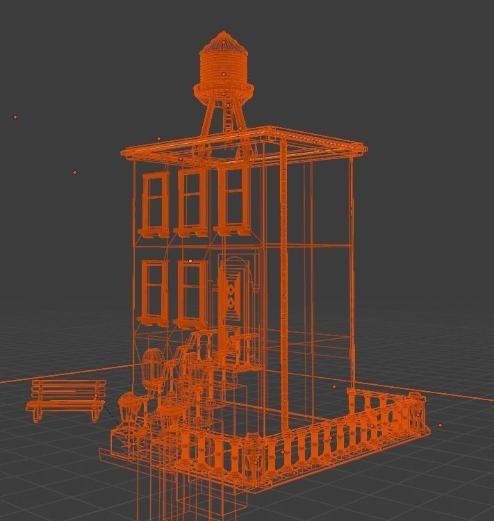 A house in the classic style of the city of New York 3D model_2