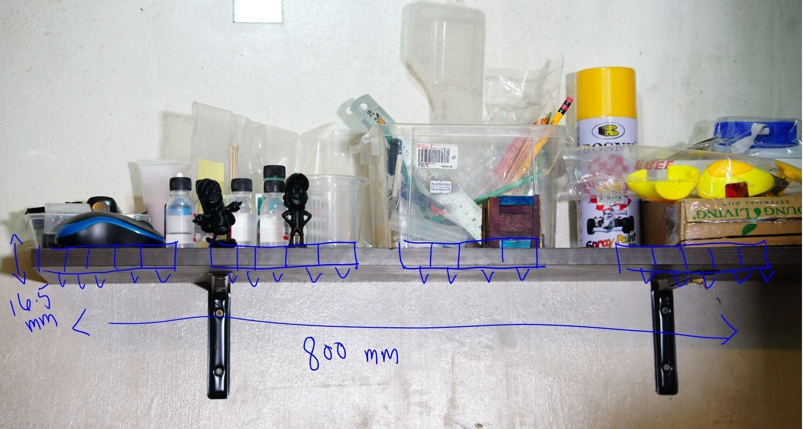 16 5 mm Shelf Clip on Tool Holder free 3D model 3D printable CGTrader