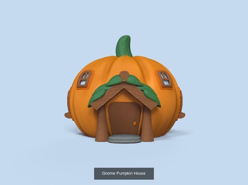 Gnomes gnome holding flower 3D Model Collection_8