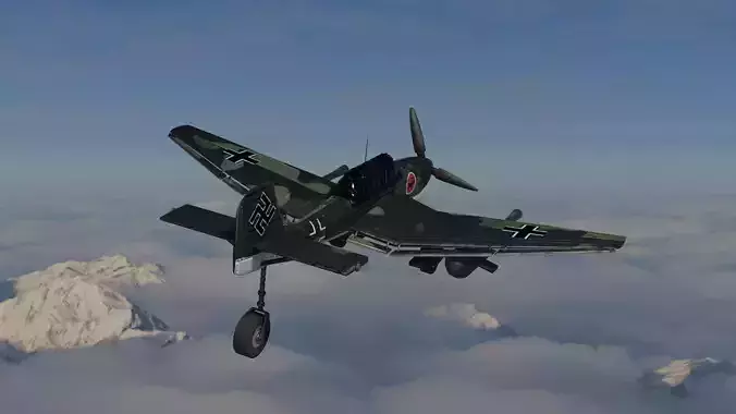Low poly Stuka 3d Model Junkers Ju 87 Low-poly 3D model