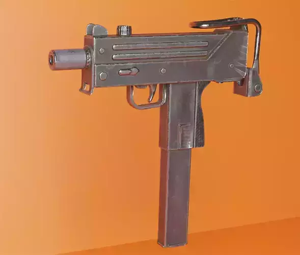 Uzi submachine gun Free low-poly 3D model
