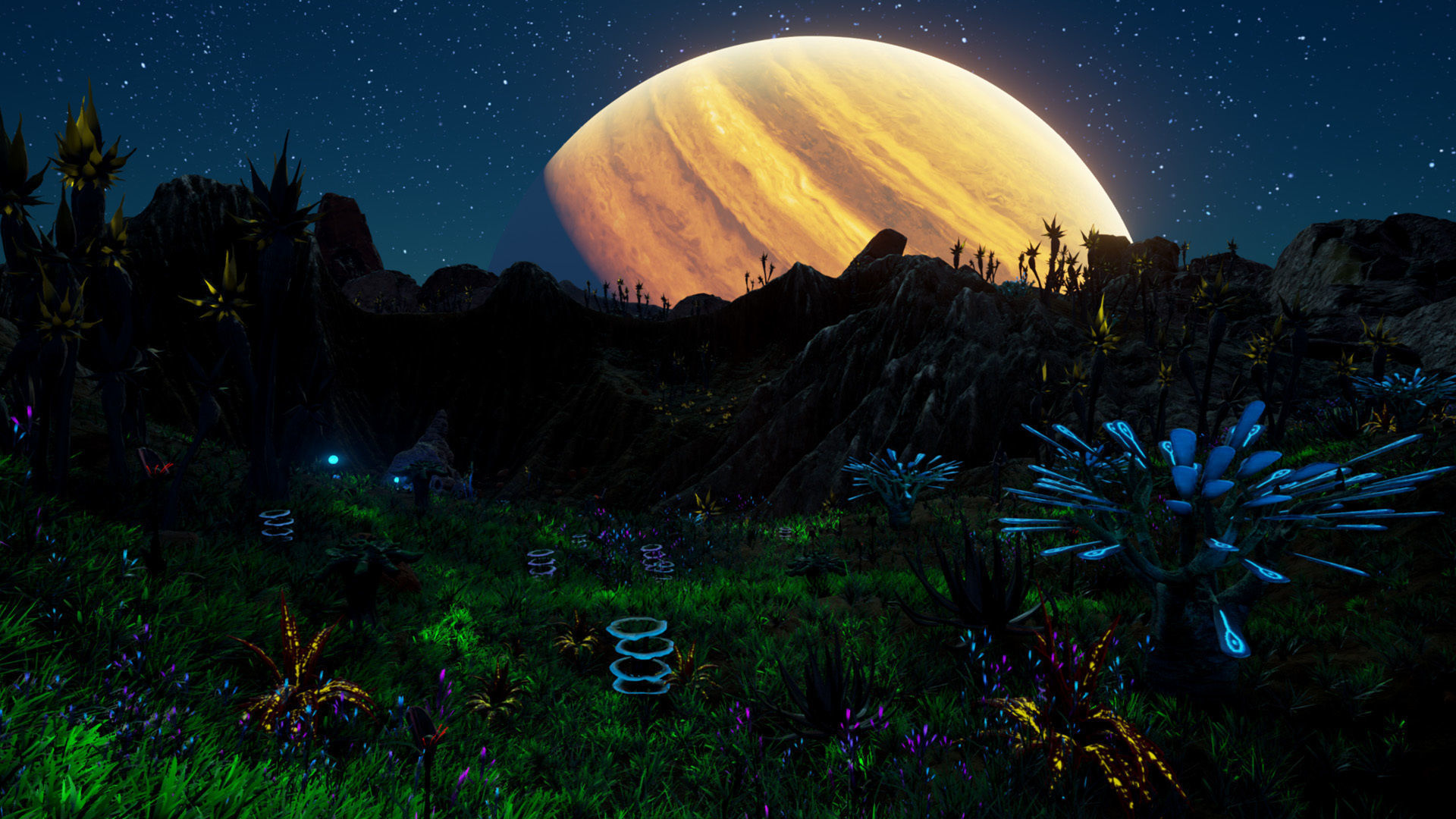 Alien Planet Fantasy Environment - Desert Oasis UE4 Low-poly 3D model_22