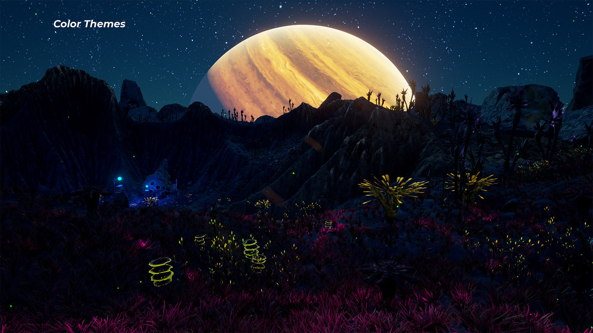 Alien Planet Fantasy Environment - Desert Oasis UE4 Low-poly 3D model_23