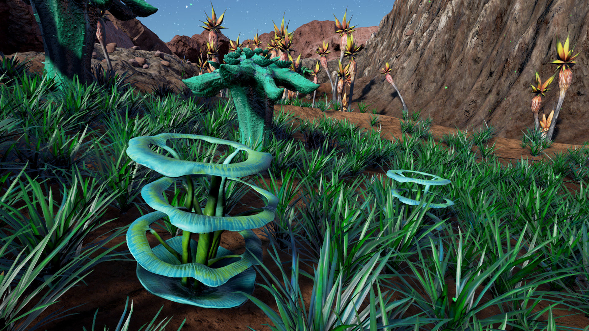 Alien Planet Fantasy Environment - Desert Oasis UE4 Low-poly 3D model_24