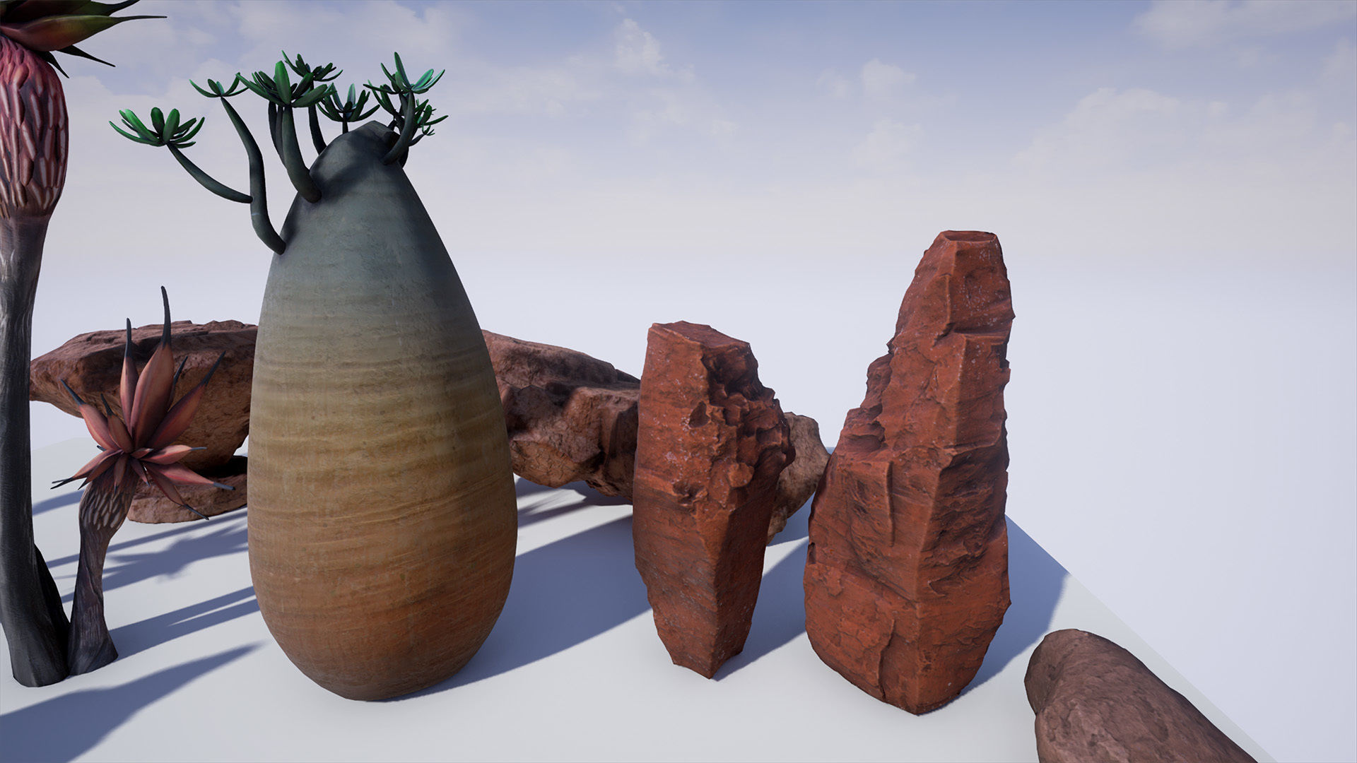 Alien Planet Fantasy Environment - Desert Oasis UE4 Low-poly 3D model_18