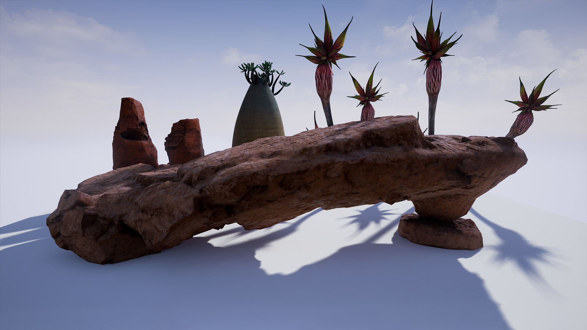 Alien Planet Fantasy Environment - Desert Oasis UE4 Low-poly 3D model_16