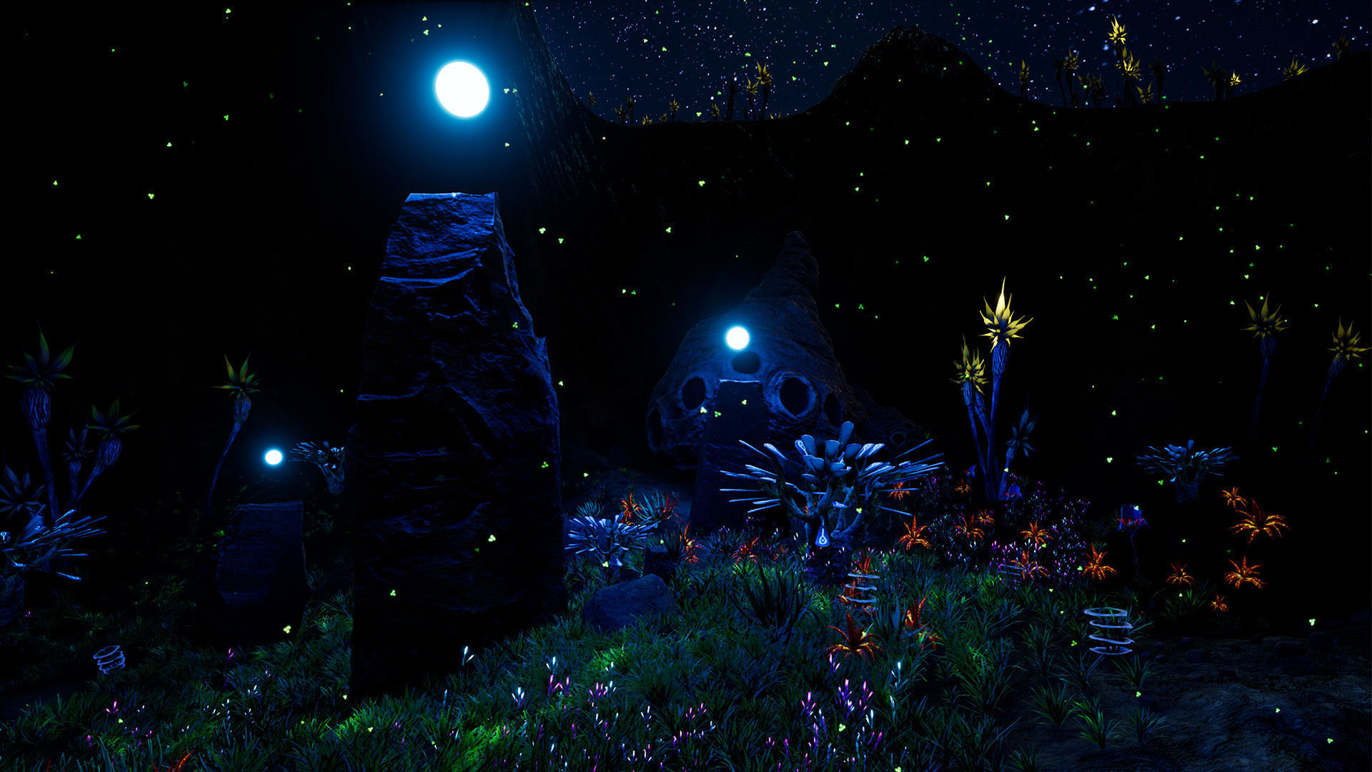 Alien Planet Fantasy Environment - Desert Oasis UE4 Low-poly 3D model_6