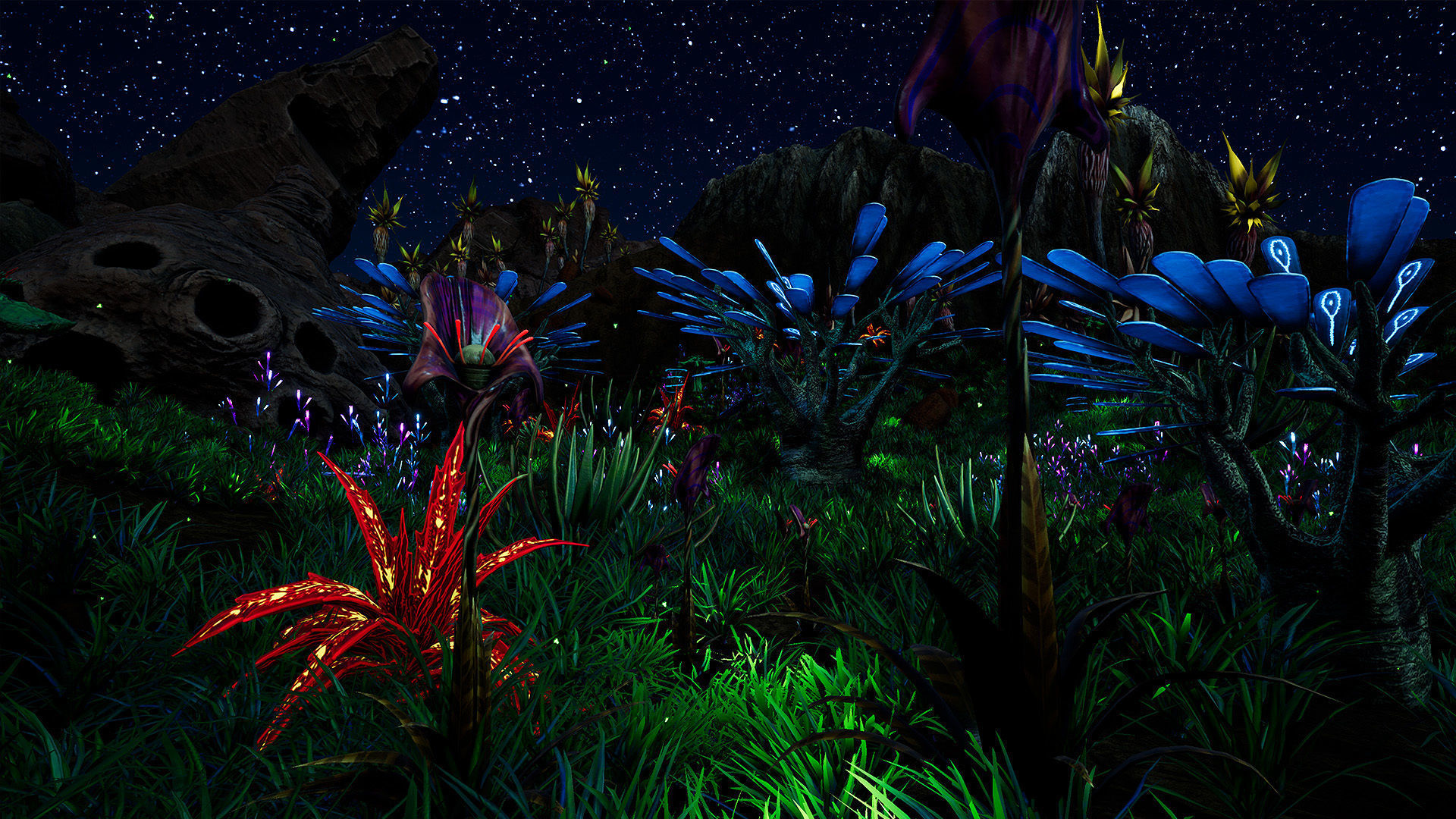 Alien Planet Fantasy Environment - Desert Oasis UE4 Low-poly 3D model_9