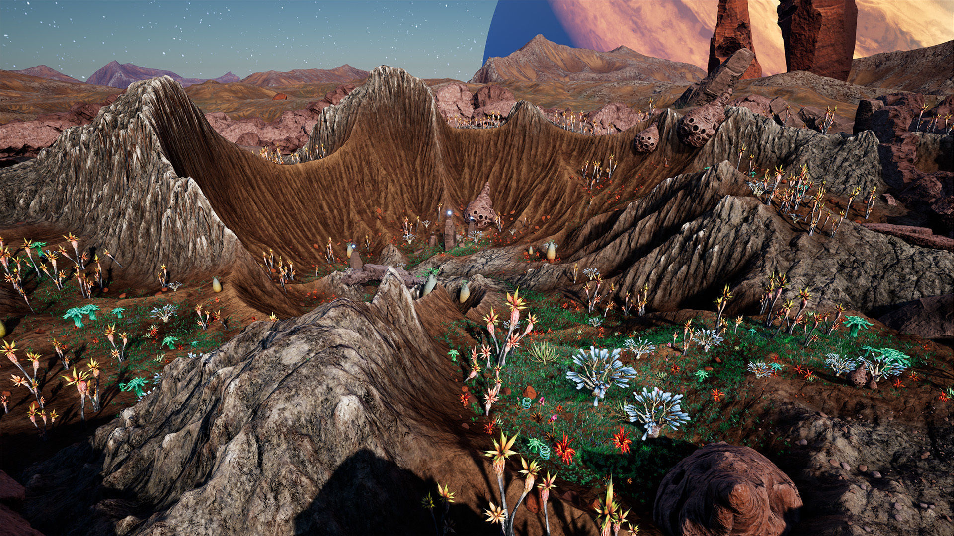 Alien Planet Fantasy Environment - Desert Oasis UE4 Low-poly 3D model_2