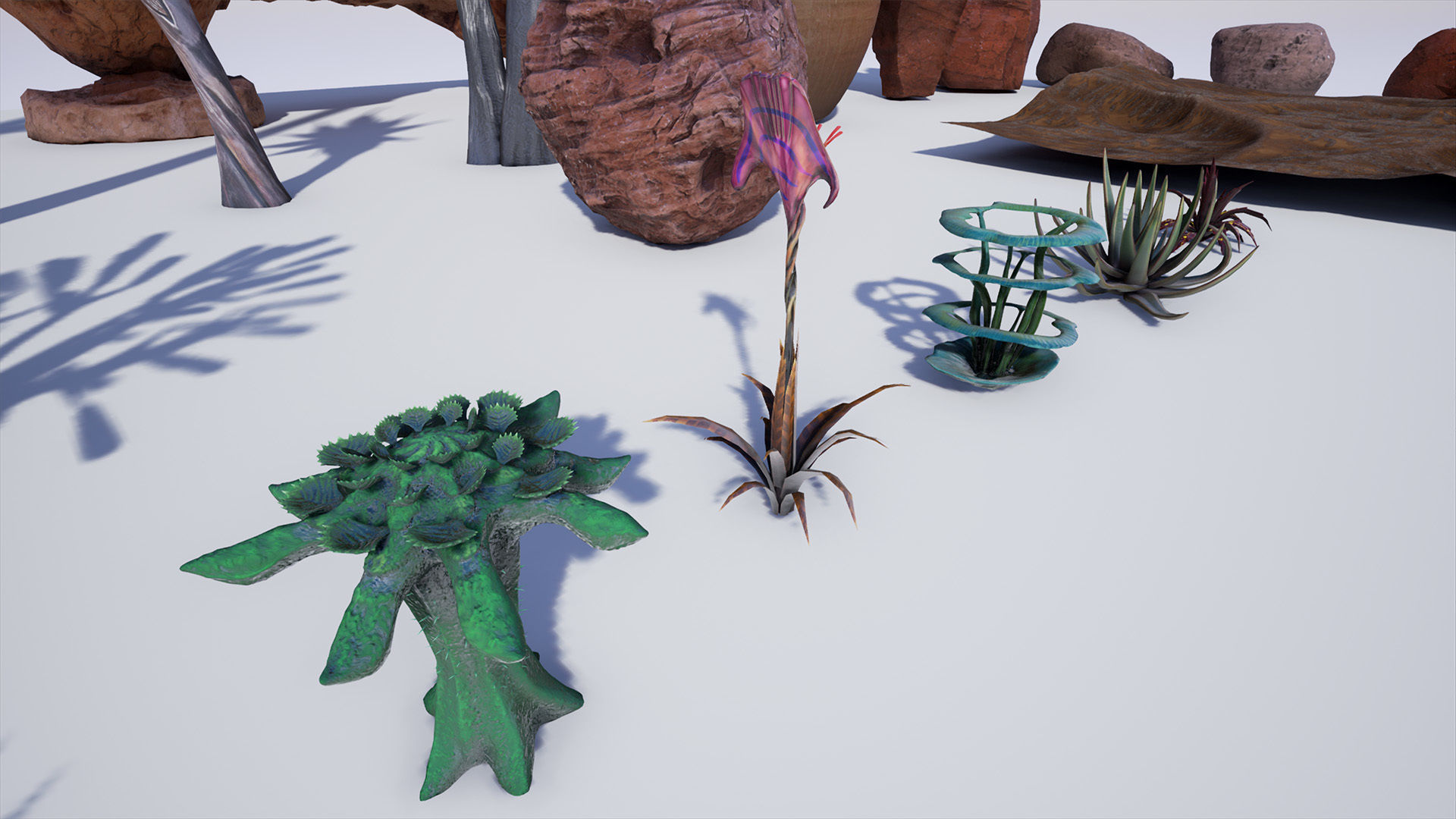 Alien Planet Fantasy Environment - Desert Oasis UE4 Low-poly 3D model_20