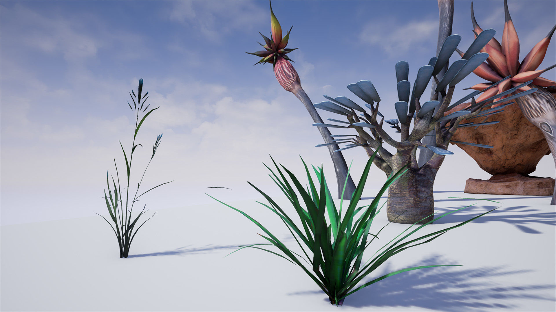 Alien Planet Fantasy Environment - Desert Oasis UE4 Low-poly 3D model_25