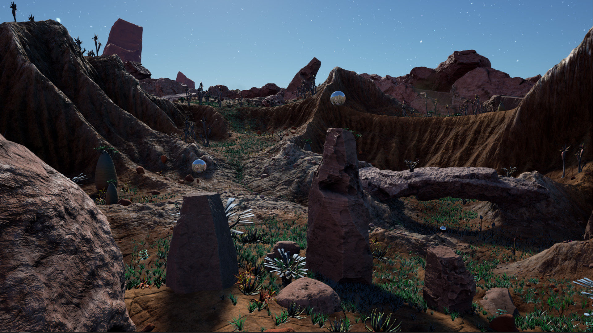 Alien Planet Fantasy Environment - Desert Oasis UE4 Low-poly 3D model_5