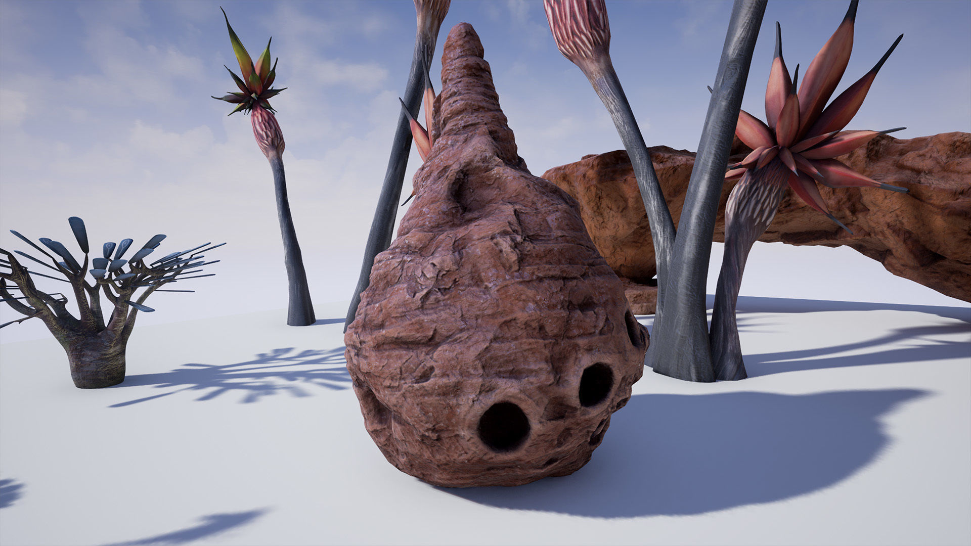 Alien Planet Fantasy Environment - Desert Oasis UE4 Low-poly 3D model_21