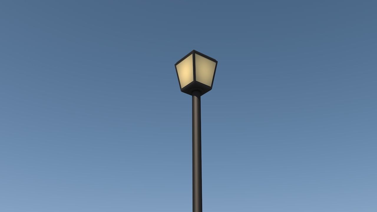 Street Lamp 3D model_4