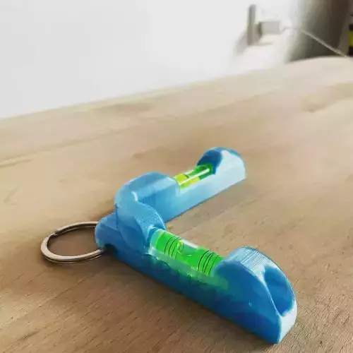 K R L level toy on wooden table 3D print model