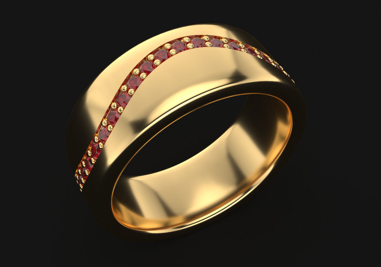 Isocurve ring 3D print model_1