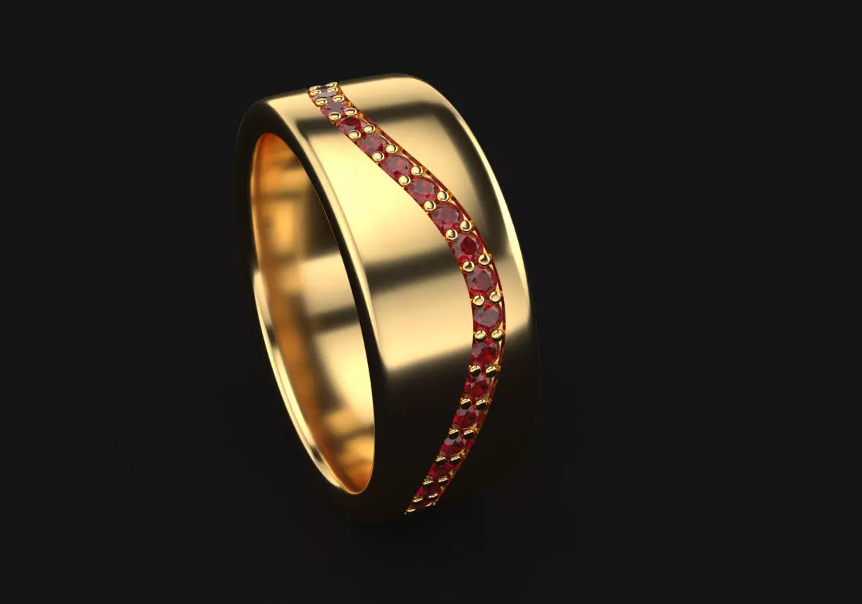 Isocurve ring 3D print model_0
