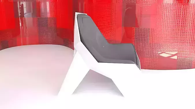 Geometric Chair Low Poly Lounge