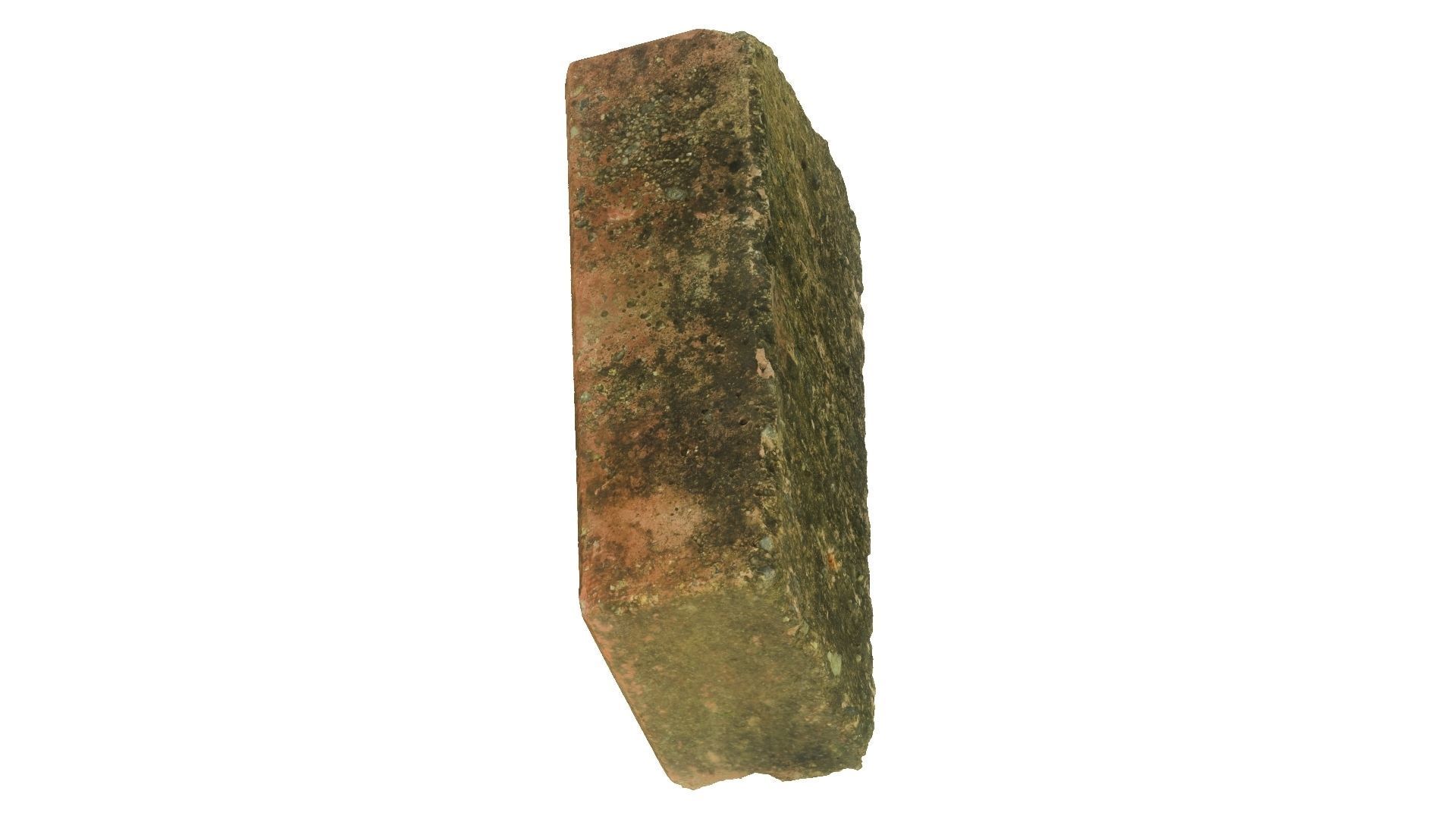 Old Clay Brick Raw Scanned 3D model_3