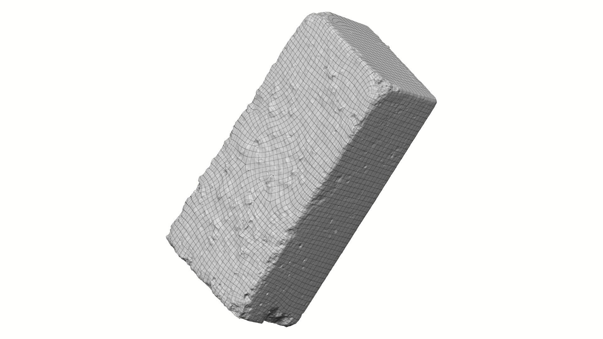 Old Clay Brick Raw Scanned 3D model_8
