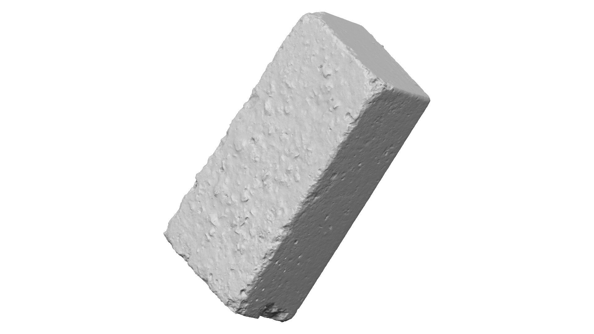 Old Clay Brick Raw Scanned 3D model_1