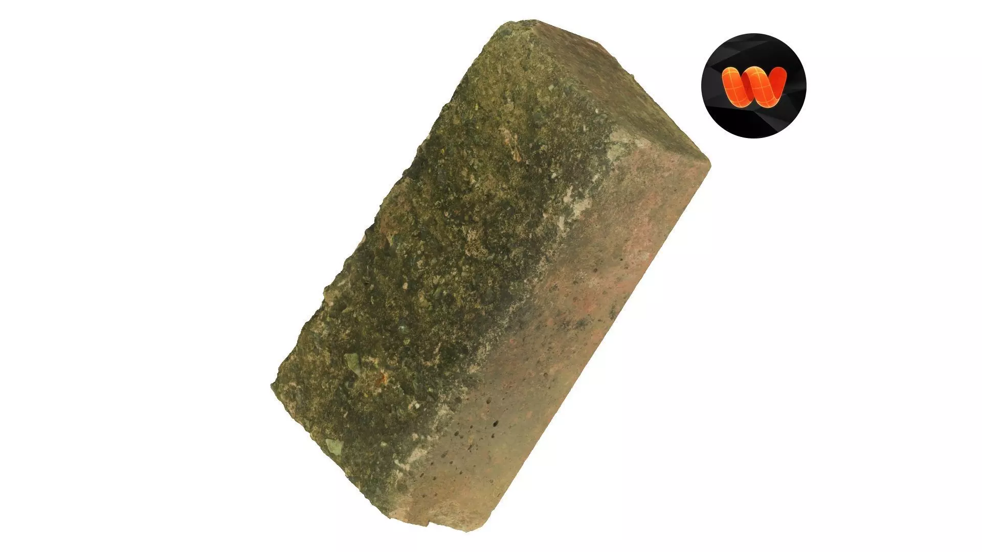 Old Clay Brick Raw Scanned 3D model_0