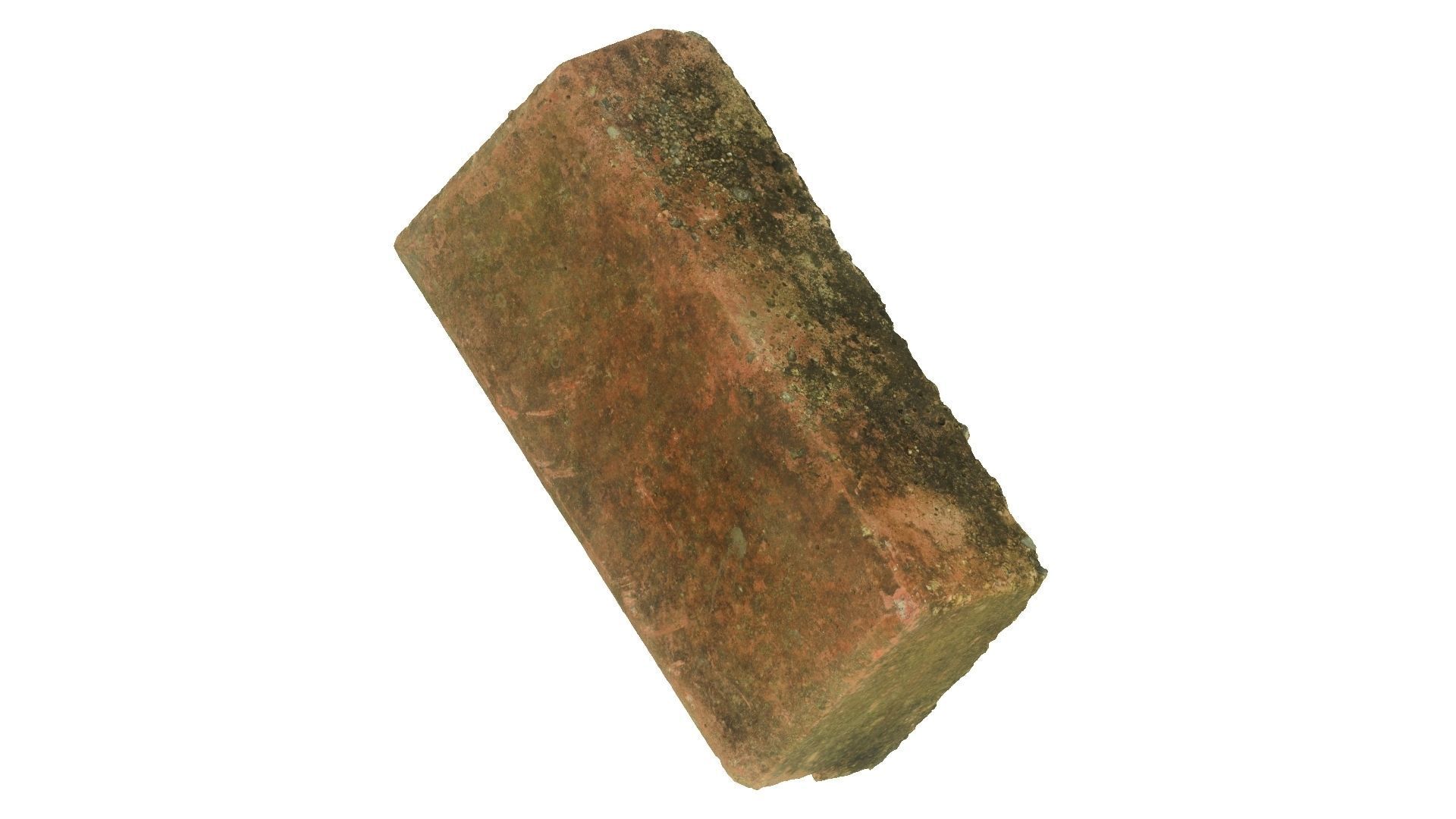 Old Clay Brick Raw Scanned 3D model_4