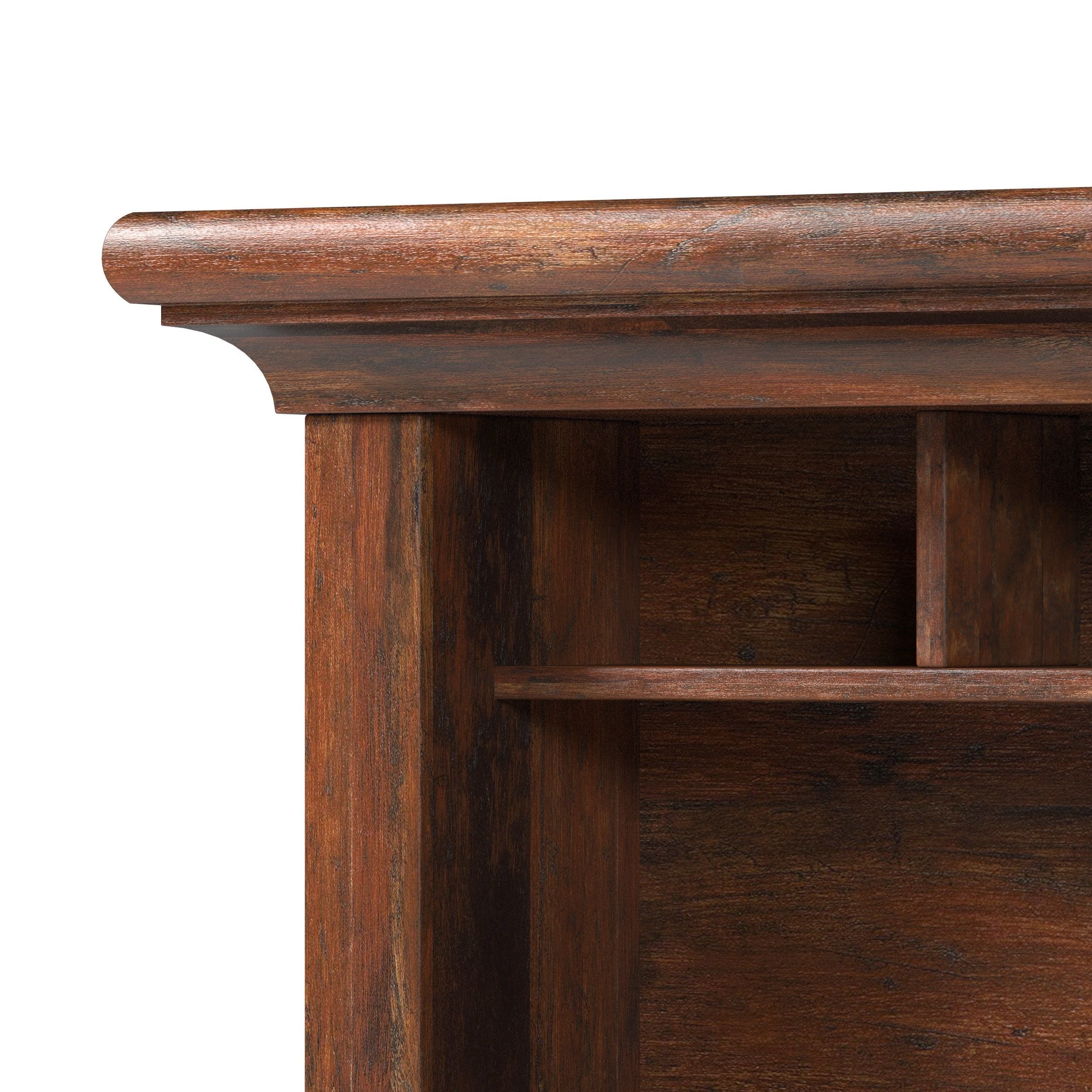 Table04 computer desk with drawers and hutch 3D model_5