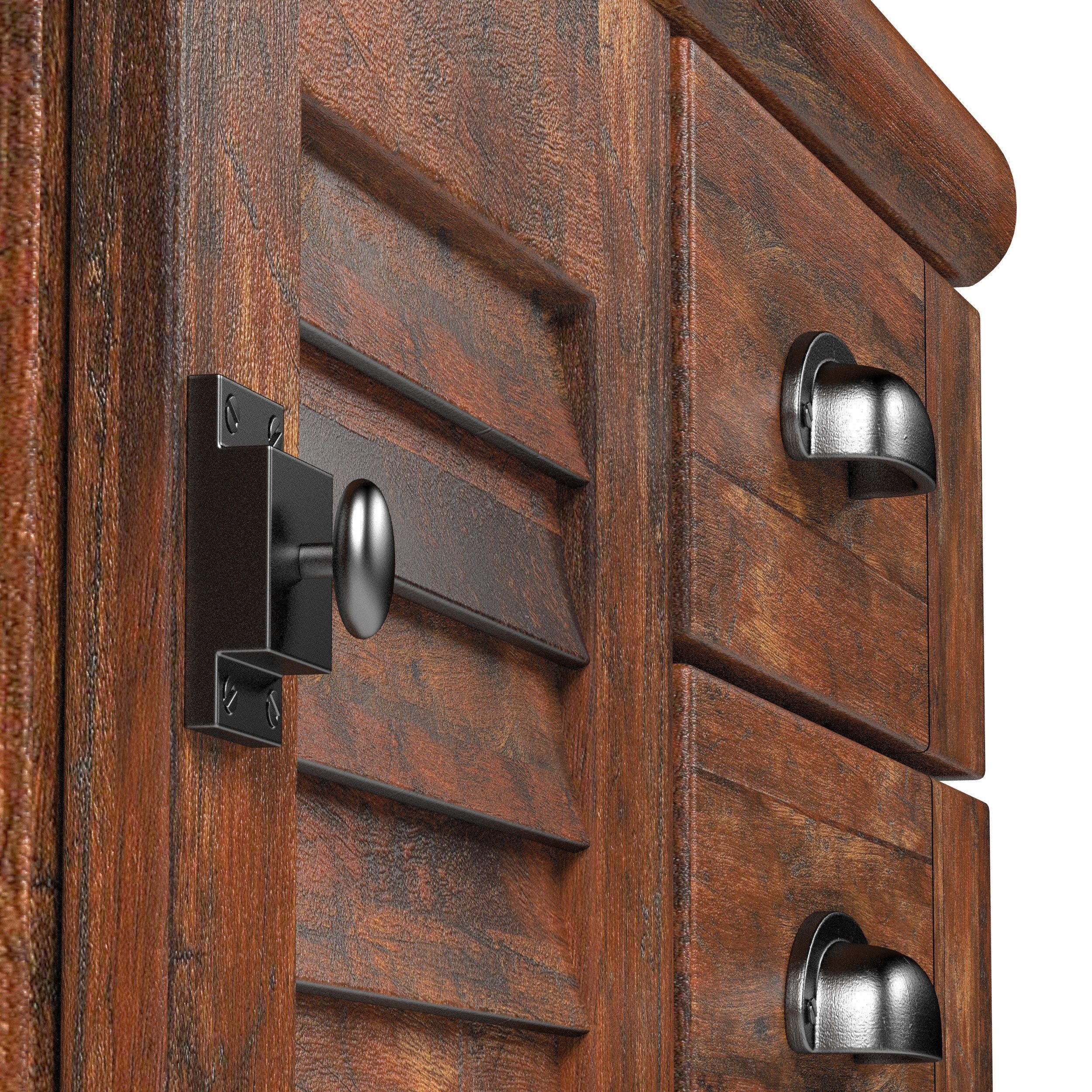 Table04 computer desk with drawers and hutch 3D model_3