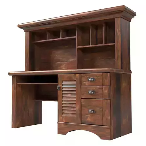 Table04 computer desk with drawers and hutch