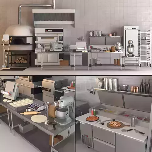 Pizza equipment 3D model