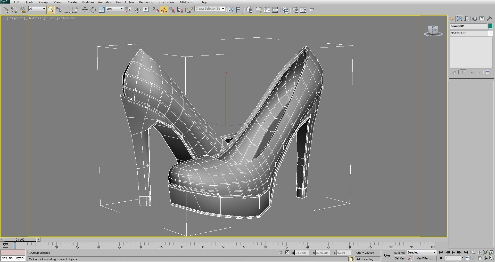 Beautiful stiletto heels with Platform 3D model_58