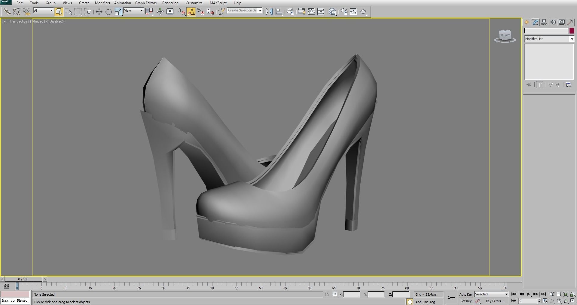 Beautiful stiletto heels with Platform 3D model_57
