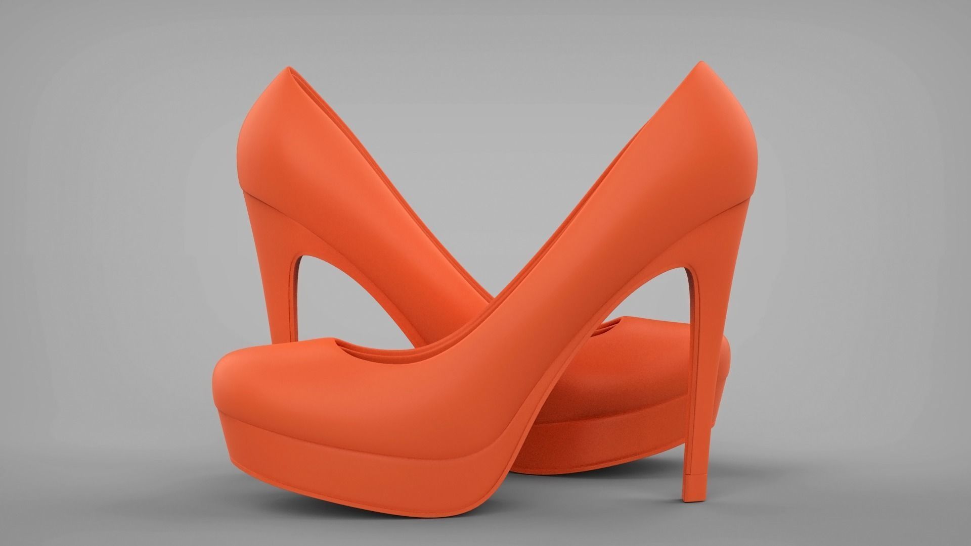 Beautiful stiletto heels with Platform 3D model_52