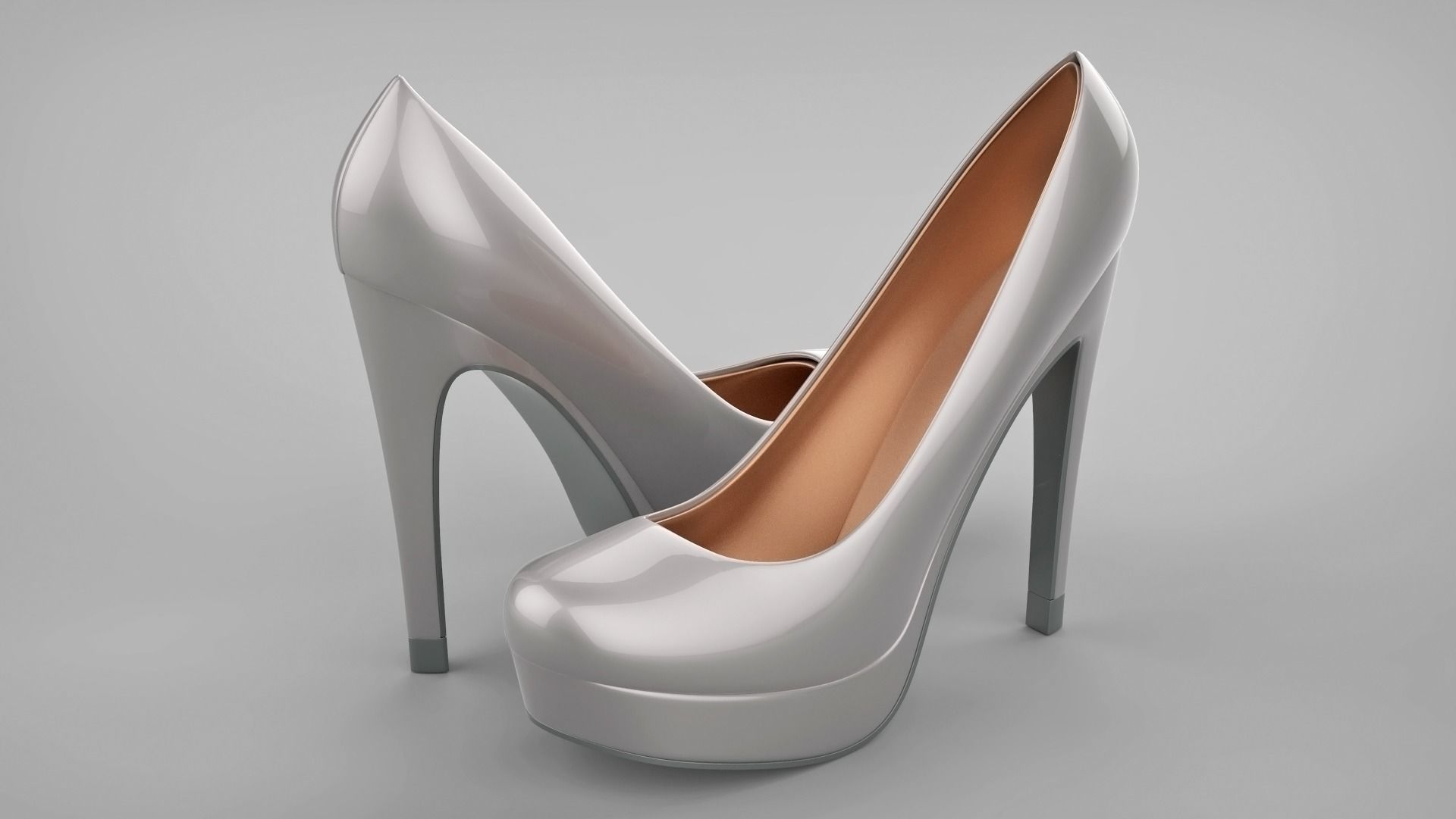 Beautiful stiletto heels with Platform 3D model_59