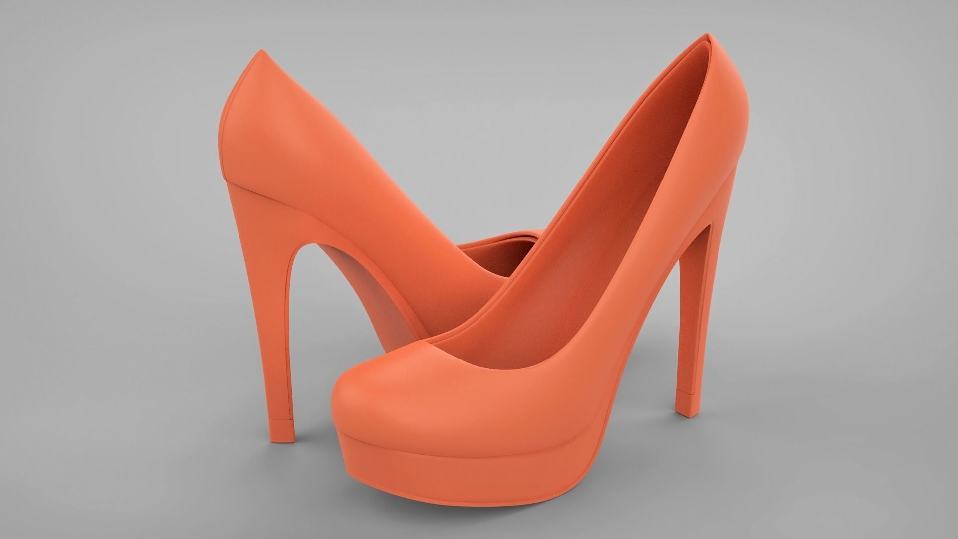 Beautiful stiletto heels with Platform 3D model_51