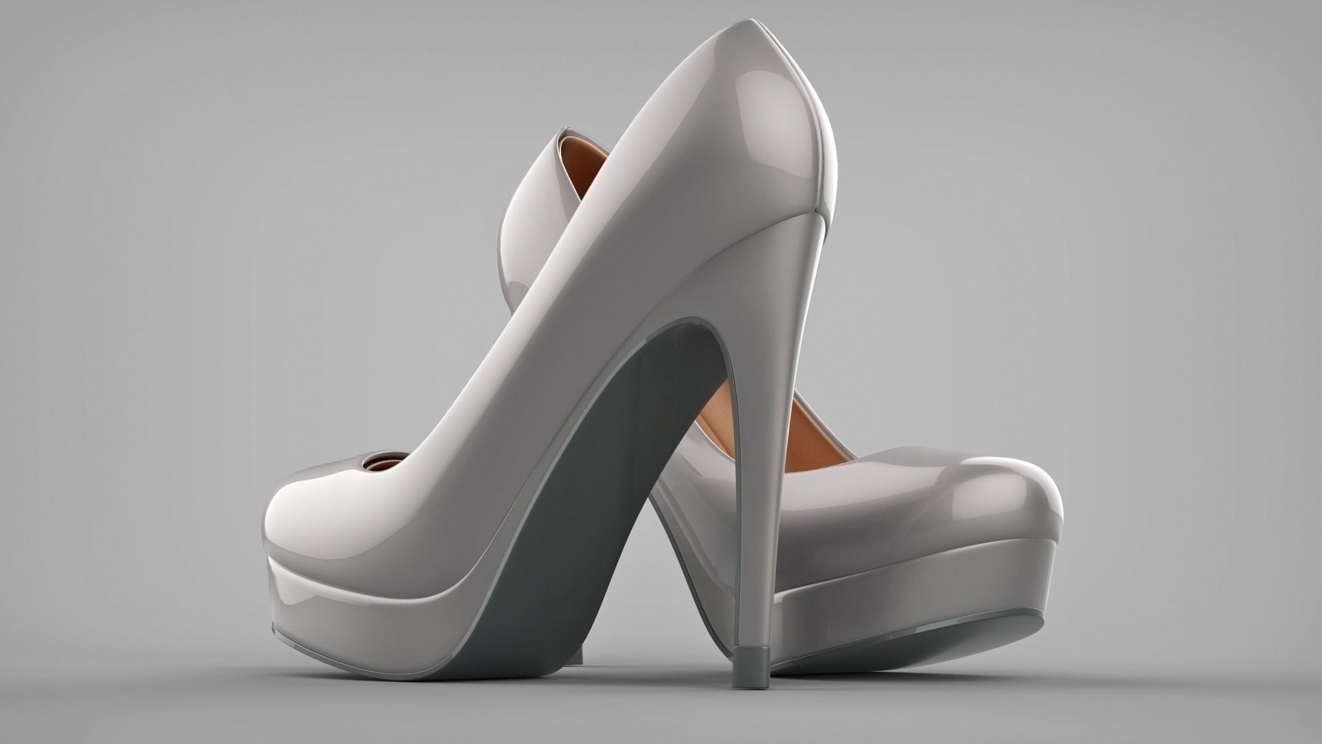 Beautiful stiletto heels with Platform 3D model_61