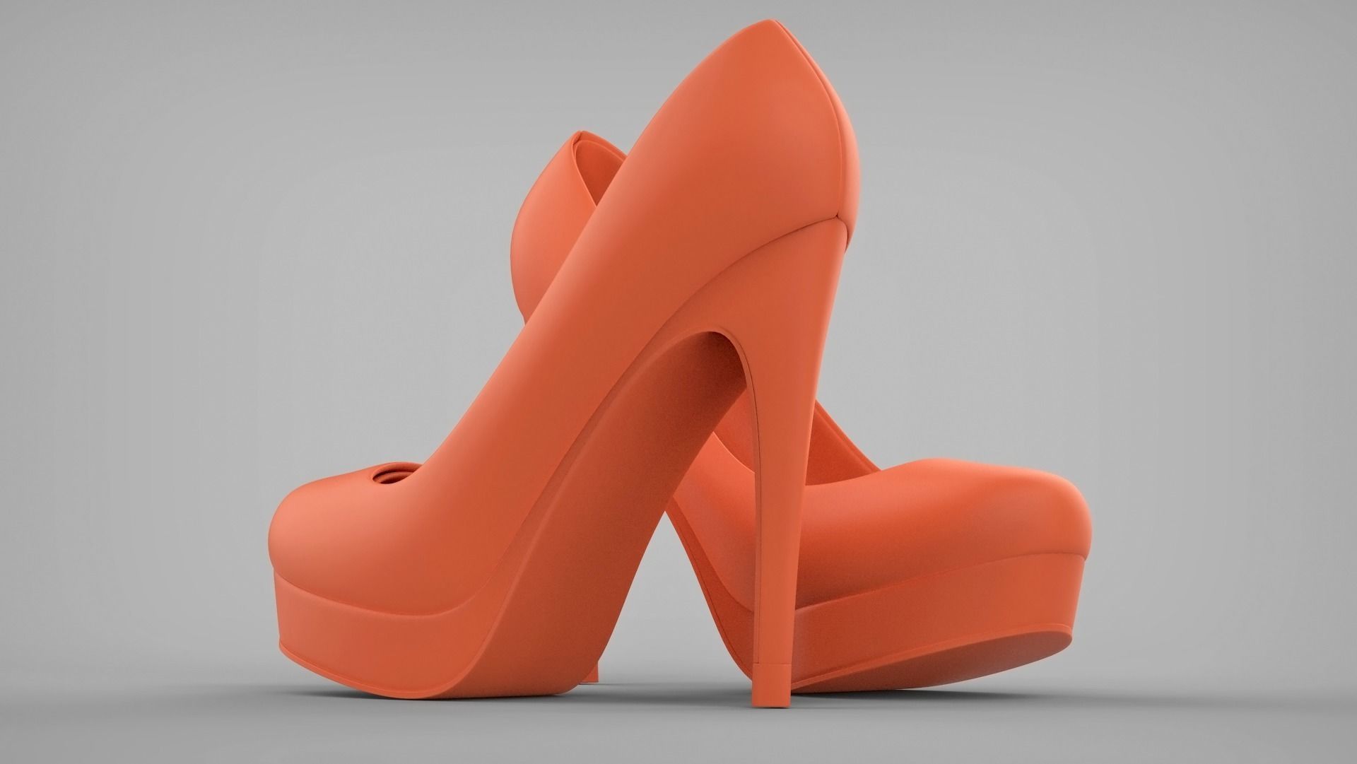 Beautiful stiletto heels with Platform 3D model_53