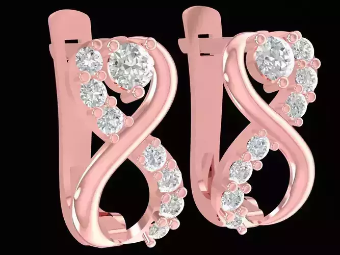 Elegant Infinity Diamond Earrings for Women  2451