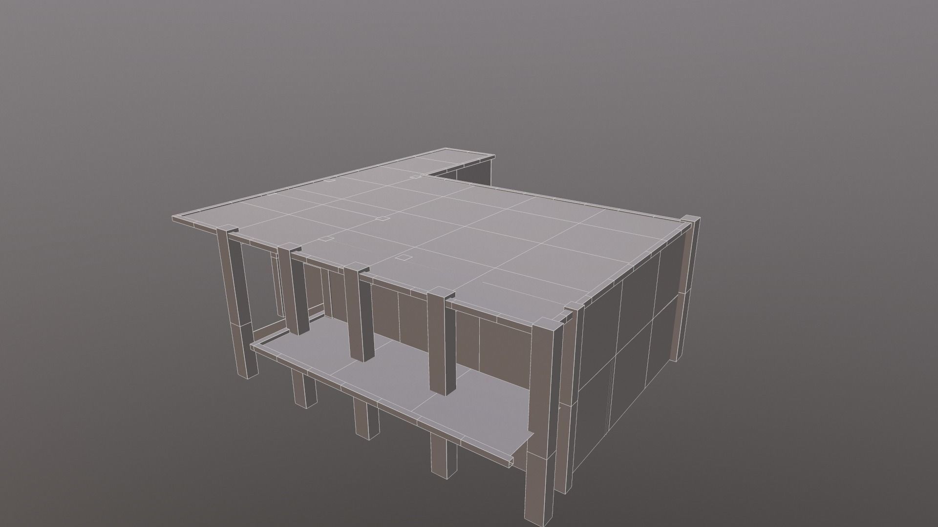 Building Old Low-poly 3D model_10