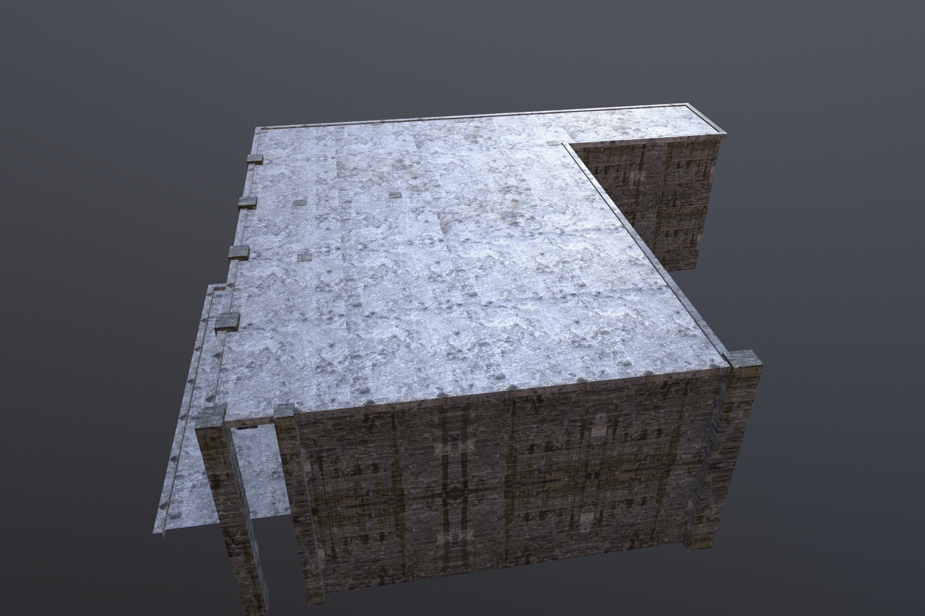 Building Old Low-poly 3D model_3