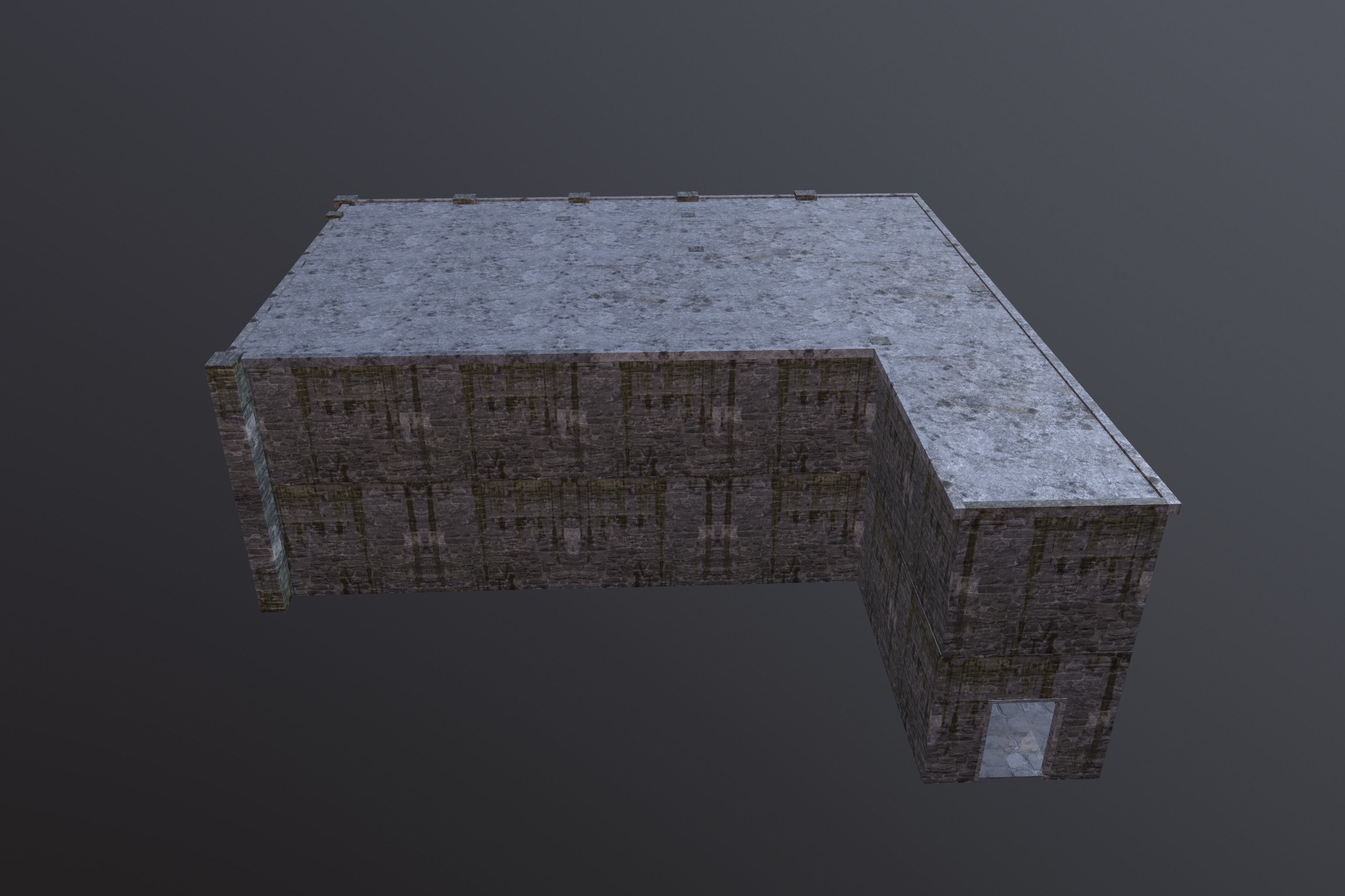 Building Old Low-poly 3D model_4
