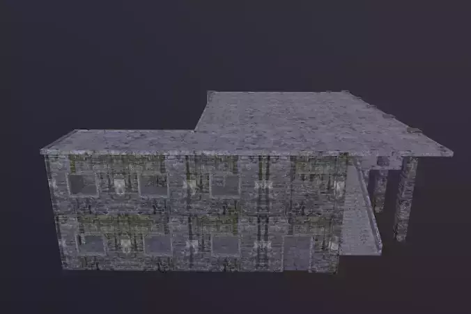 Building Old Low-poly 3D model