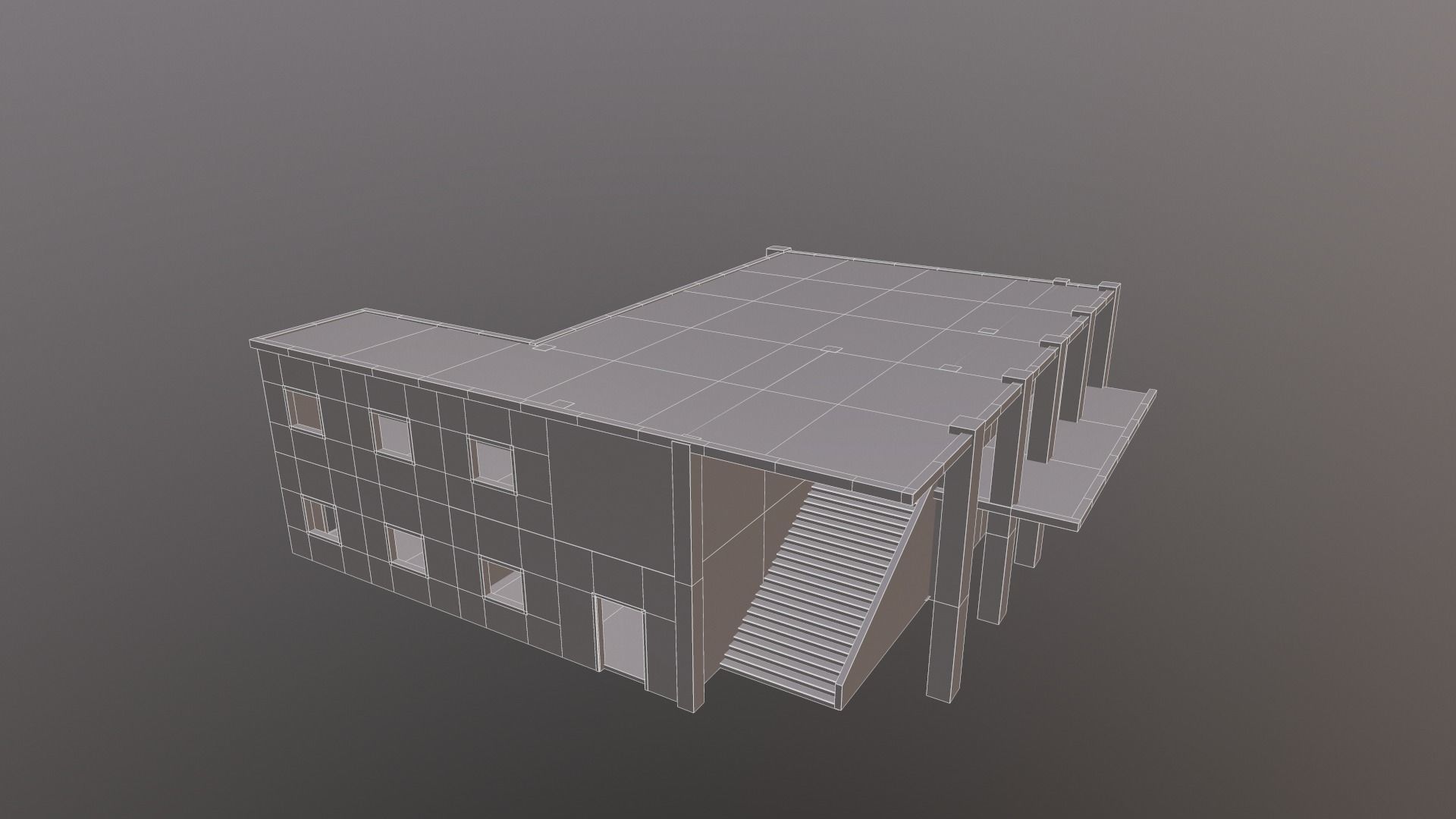 Building Old Low-poly 3D model_9
