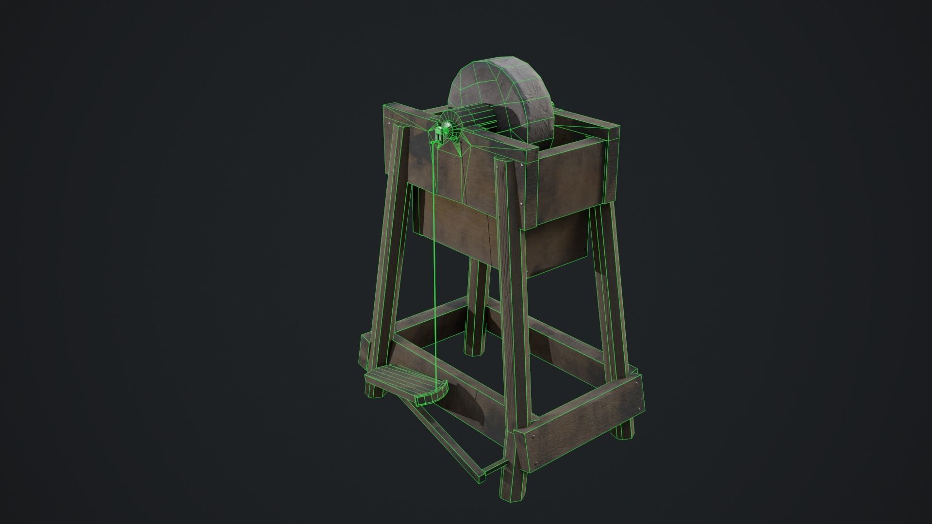 Grinding Wheel Low-poly 3D model_7